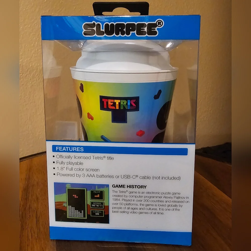 Tetris Slurpee NIB Portable Gaming System - White